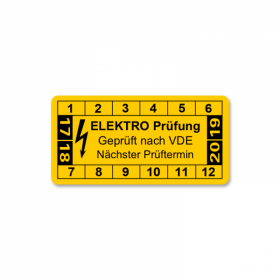Prüfplaketten - Elektro - Eckig - Elektro Prüfung - 1...