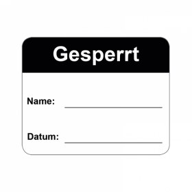 QS-Etiketten - Gesperrt - 45 x 36 mm 