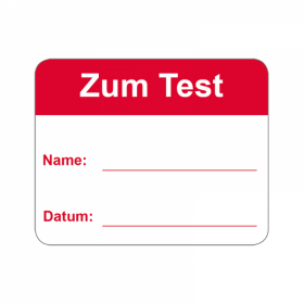 QS-Etiketten - Zum Test - 45 x 36 mm 