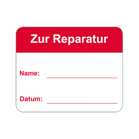 QS-Etiketten - Zur Reparatur - 45 x 36 mm 