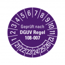 Prüfplaketten - Geprüft nach DGUV Regel 108-007