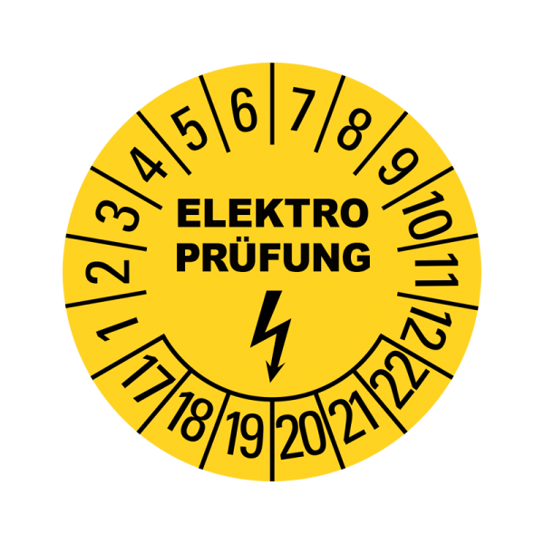 Prüfplaketten - Elektro - Elektro Prüfung - 1 Pack á 1000 Prüfplaketten