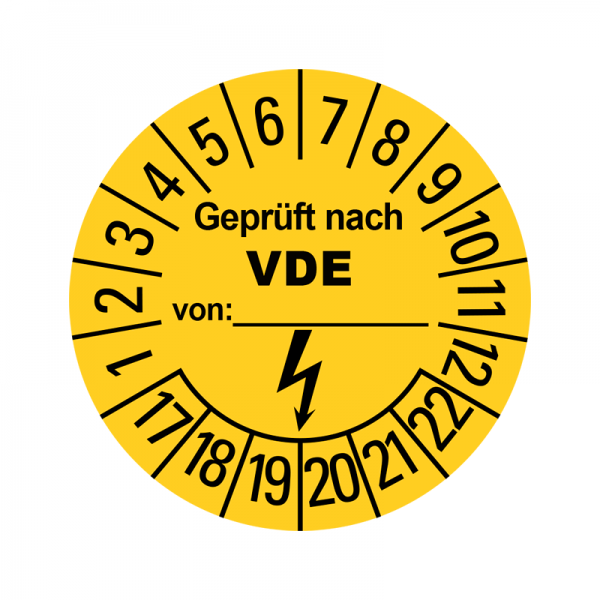 Prüfplaketten - Elektro - Geprüft nach VDE - 1 Pack á 1000 Prüfplaketten