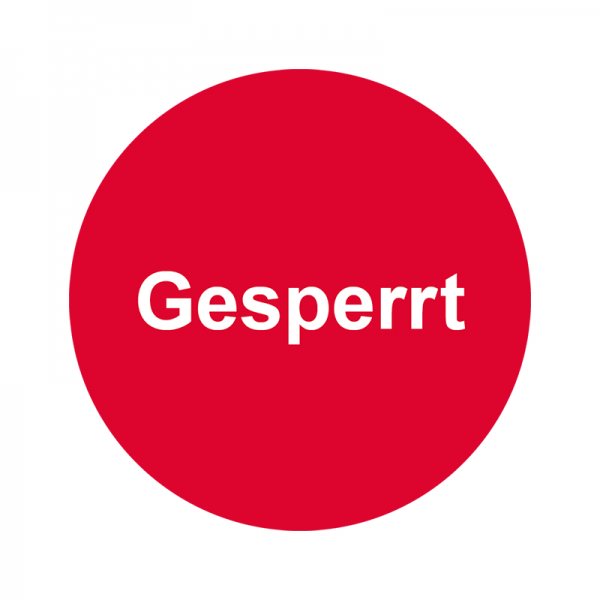 QS-Etiketten - Gesperrt - 30 x 30 mm - rund