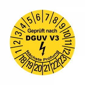 Prüfplaketten - Geprüft nach DGUV Vorschrift 3 - Elektro...