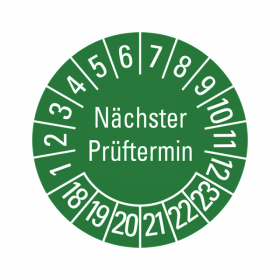 Prüfplaketten - Nächster Prüftermin - 20 mm - 2018-2023 -...