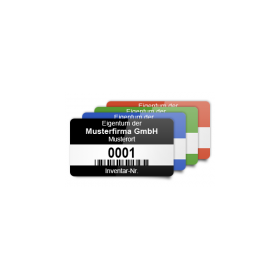 SECUVOID¨ Inventaretiketten (mit Barcode und Nummer)