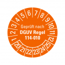 Prüfplaketten - Geprüft nach DGUV Regel 114-010