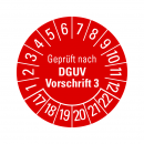 Prüfplaketten - Geprüft nach DGUV Vorschrift 3